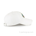 Casquette de baseball blanche avec patchs et destoried birm